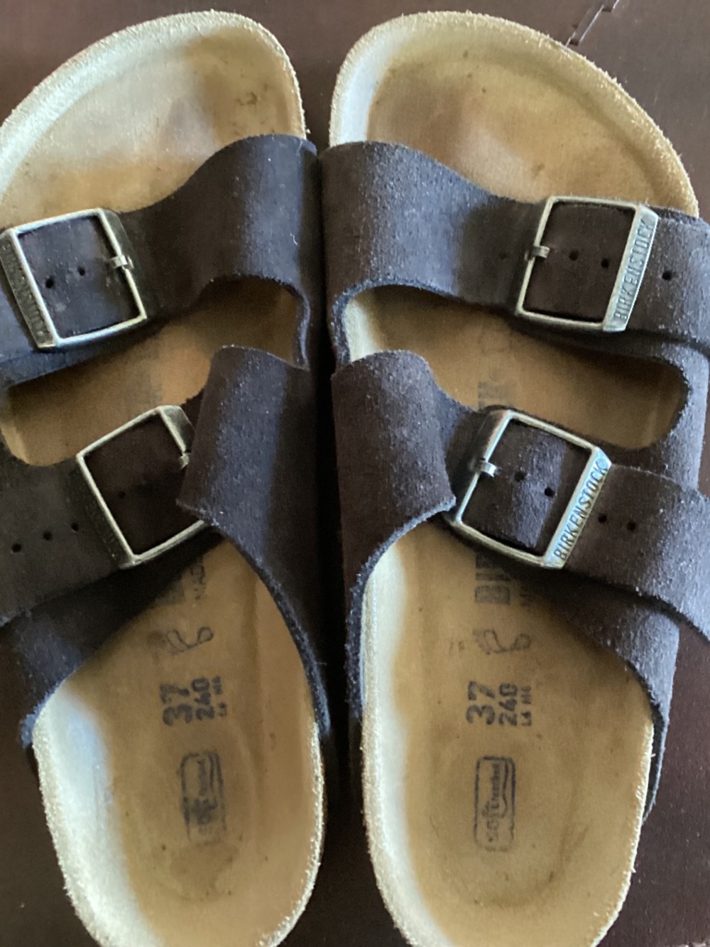 Birkenstocks Black suede 37 great condition